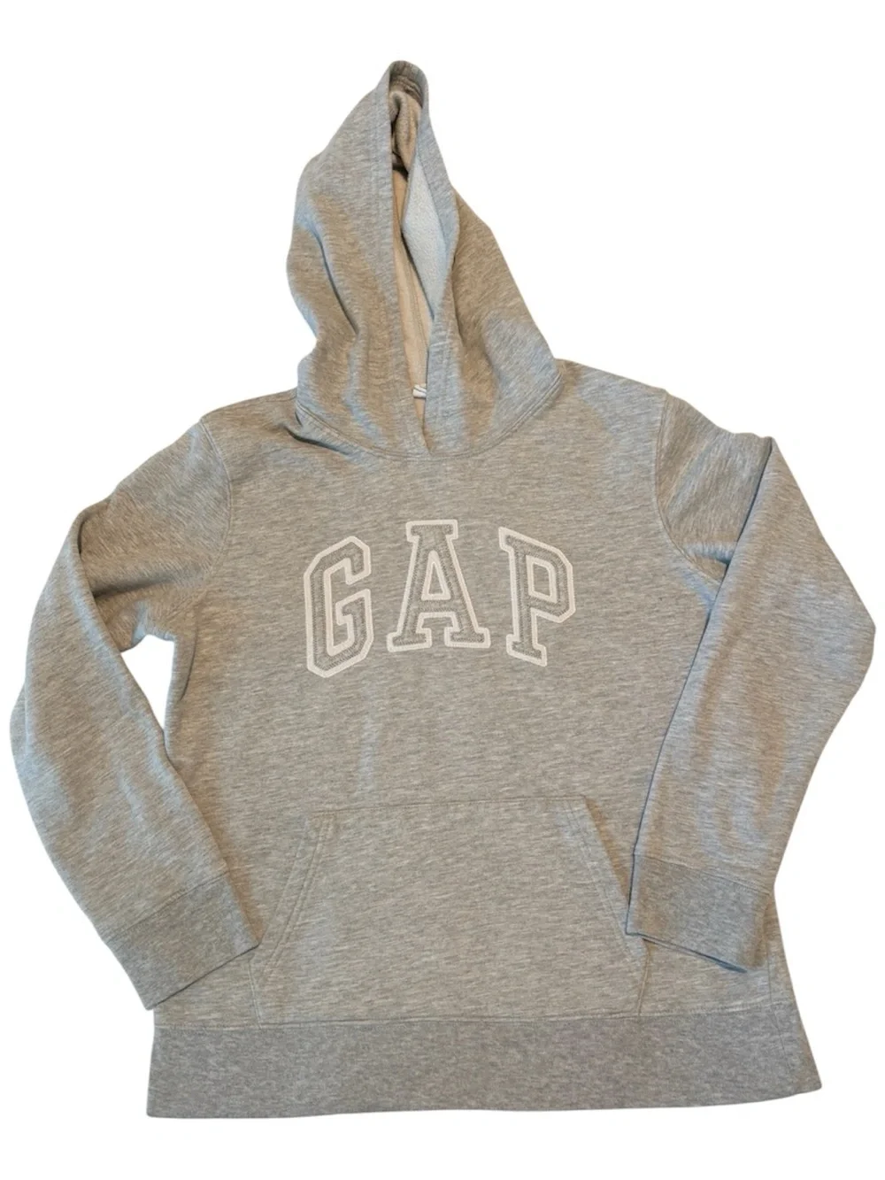 GAP Light Gray Kids' Hooded Sweatshirt with Logo